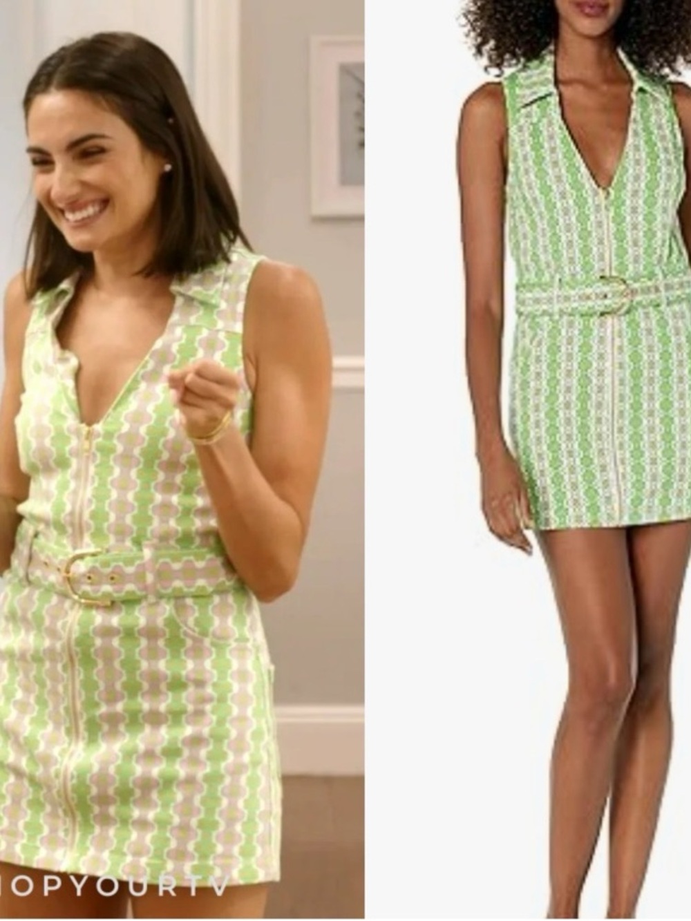 SHOW ME YOUR MUMU oxford tank dress in watermelon geo denim XS